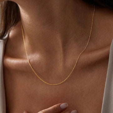 Minimalist Chain Necklace for Women | Gold Plated Everyday Necklace